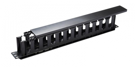 Изображение Органайзер кабельный 19дюйм 1U с крышкой TOKOV ELECTRIC TKE-CM-1U-PC