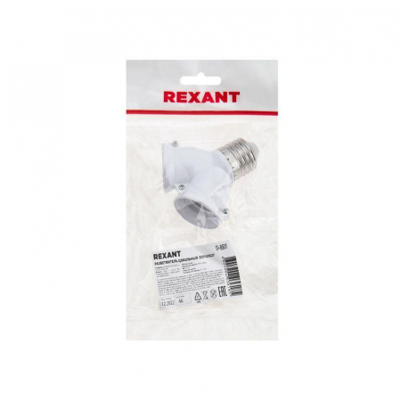 Изображение Разветвитель цокольный E27 2гн REXANT 11-8811