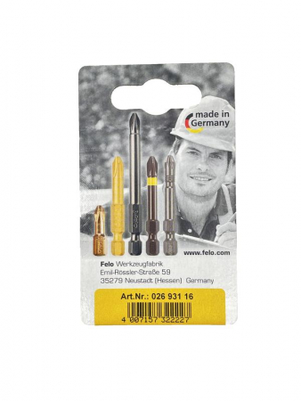 Изображение Бита TX10/TX15/TX20 25мм Industrial (блист.3шт) FELO 02693116
