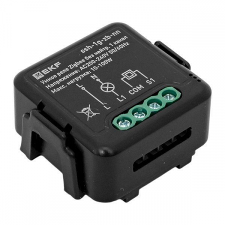 Изображение Реле умное в подрозетник 1-канальное Zigbee Connect Select без нейтрали EKF ssh-1g-zb-nn