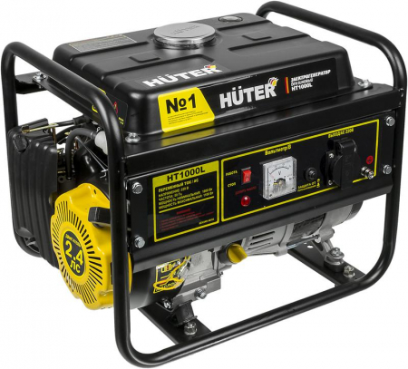 Изображение Бензогенератор HT1000L 1ф 1000Вт ручной стартер HUTER 64/1/2