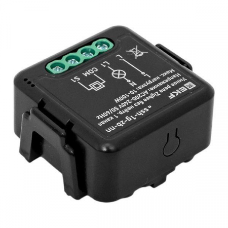 Изображение Реле умное в подрозетник 1-канальное Zigbee Connect Select без нейтрали EKF ssh-1g-zb-nn