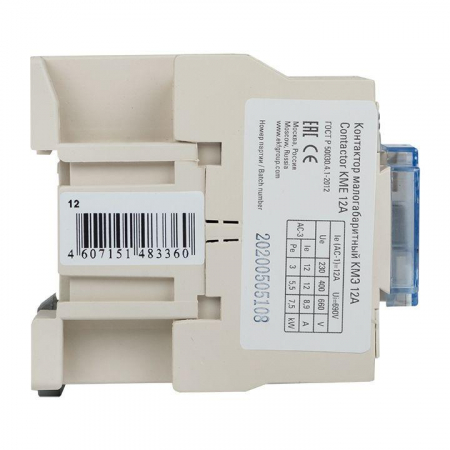 Изображение Контактор КМЭ 12А кат. 220В AC 1НО EKF ctr-s-12-220