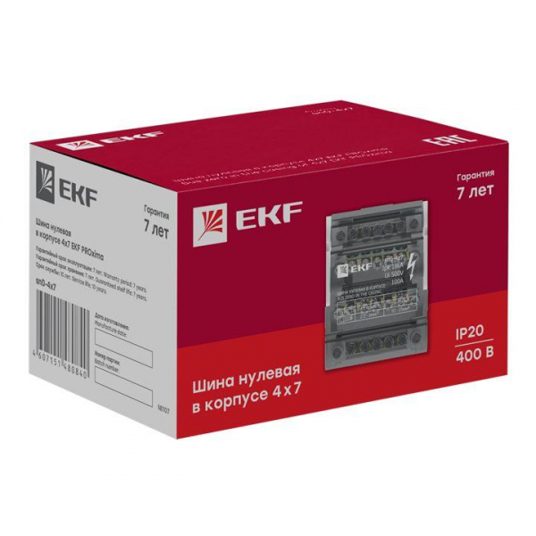 Изображение Шина нулевая в корпусе 4х7 EKF sn0-4x7