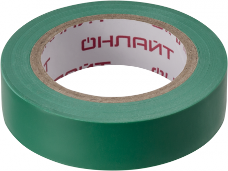 Изображение Изолента ПВХ 61 880 OIT-B15-10/G зел. ОНЛАЙТ 61880