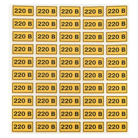 Изображение Наклейка "220В" 20х40мм PROxima EKF an-2-18