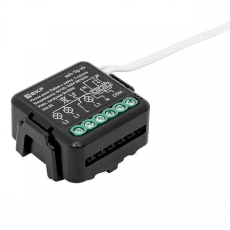 Изображение Реле умное в подрозетник 3-канальное Zigbee Connect Select с нейтралью EKF ssh-3g-zb