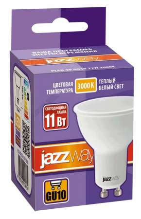 Изображение Лампа светодиодная PLED-SP 11Вт PAR16 3000К тепл. бел. GU10 230В 50Гц JazzWay 5019454