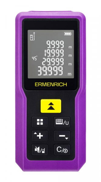 Изображение Рулетка лазерная Reel PRO GM100 фиолет. Ermenrich 85313