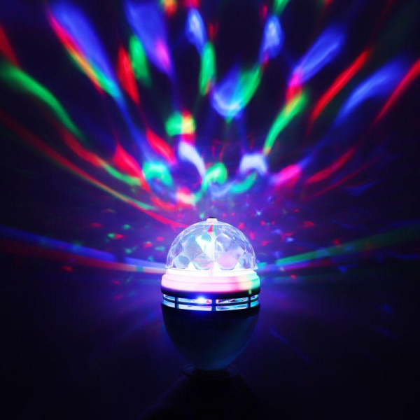 Изображение Лампа светодиодная DISCO 3Вт Е27 RGB 220-240В LED-A75DIS-3W-E27 Ergolux 14541