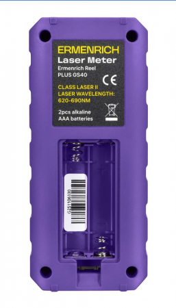 Изображение Рулетка лазерная Reel PLUS GS40 фиолет. Ermenrich 86257