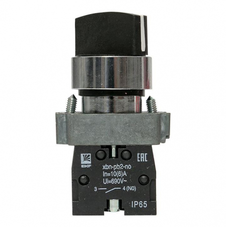 Изображение Переключатель BD21 2P короткая ручка NO IP65 PROxima EKF xb2-bd21-65