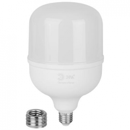 Изображение Лампа светодиодная высокомощная RED LINE LED POWER T140-80W-4000-E27/E40 R 80Вт Т140 колокол 4000К нейтр. бел. E27/E40 (переходник в компл.) 7800 лм Эра Б0063865