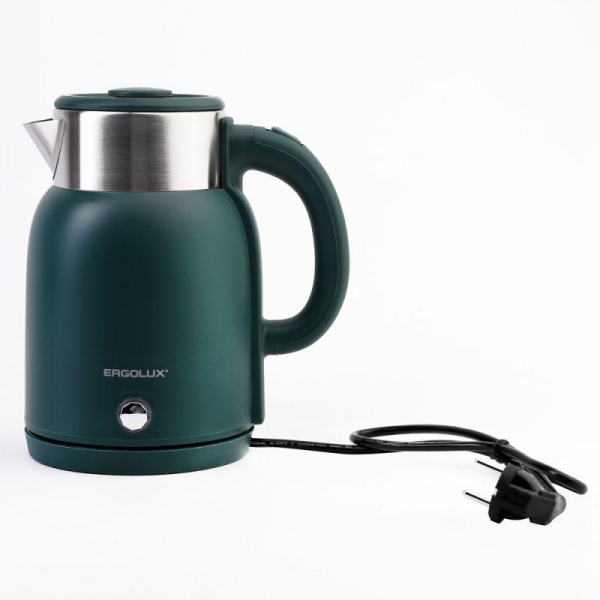 Изображение Чайник электрический ELX-KS13-C05 PRO нерж.сталь/пластик 1.6л 220-240В 2000Вт зел. ERGOLUX 15331