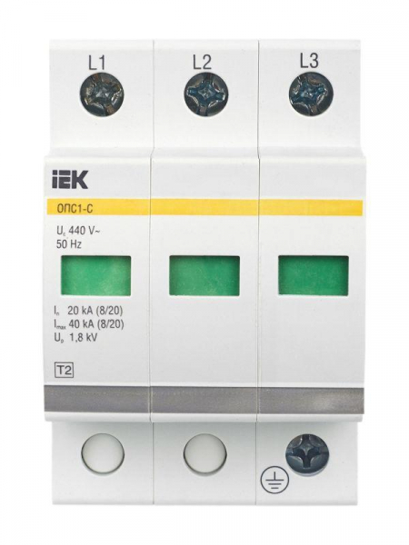 Изображение Ограничитель перенапряжения ОПС1-C 3P KARAT IEK MOP20-3-C