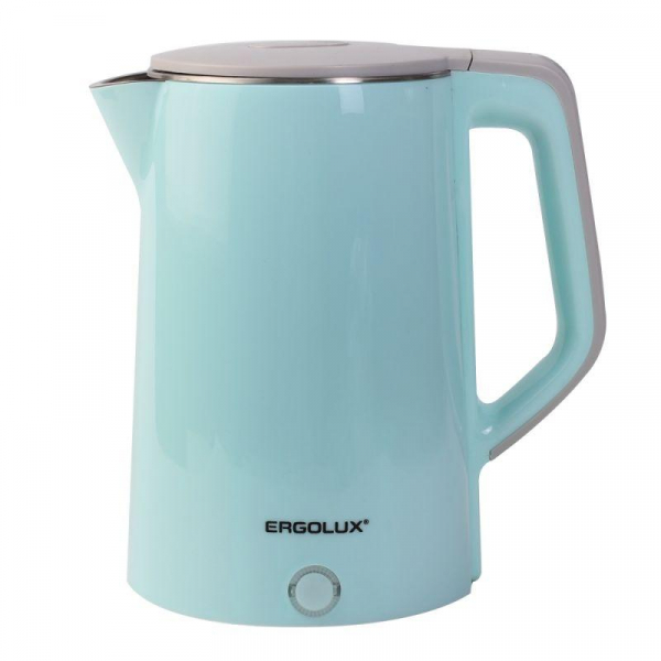 Изображение Чайник электрический ELX-KS12-C13 PRO нерж. сталь/пластик 1.8л 220-240В 2200Вт голуб. Ergolux 15330