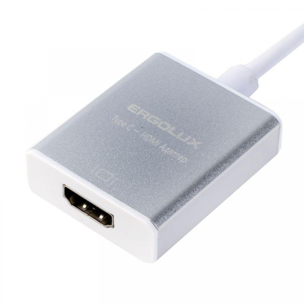Изображение Переходник HDMI-Type C ELX-VA01-Type C пластик металлик коробка Ergolux 15300