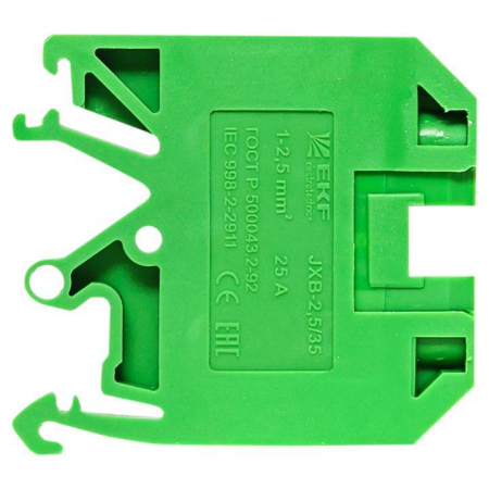 Изображение Колодка клеммная JXB-2.5/35 (25а) зел. EKF plc-jxb-2.5/35gn