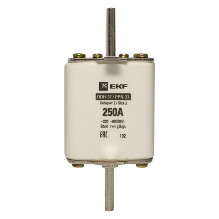 Изображение Вставка плавкая ППН-37 400/250А габарит 2 PROxima EKF fus-37/400/250