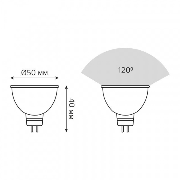 Изображение Лампа светодиодная Elementary 7Вт MR16 софит 6500К холод. бел. GU5.3 570лм GAUSS 13537