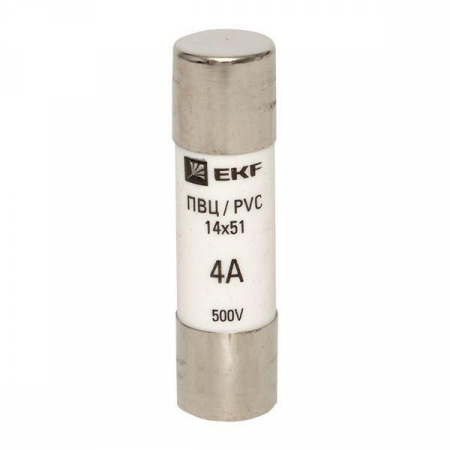Изображение Вставка плавкая цилиндрическая ПВЦ 14х51 4А EKF pvc-14x51-4